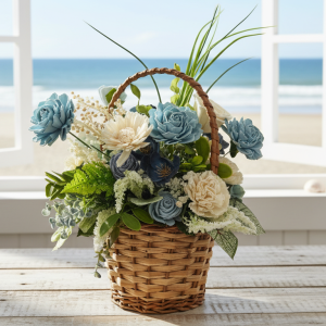 Aqua Bloom – Solawood Floral Basket