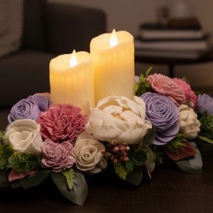 Candle Light Charm – Solawood Floral Centerpiece